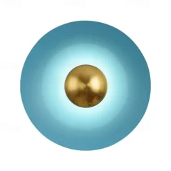 Indoor Wall Light LED Copper Circle Design Living Room Bedroom Metal Wall Lights 3000K E26 Wall Light Fixtures for Bedroom Bathroom