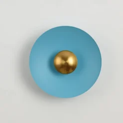 Indoor Wall Light LED Copper Circle Design Living Room Bedroom Metal Wall Lights 3000K E26 Wall Light Fixtures for Bedroom Bathroom