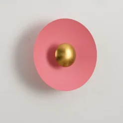 Indoor Wall Light LED Copper Circle Design Living Room Bedroom Metal Wall Lights 3000K E26 Wall Light Fixtures for Bedroom Bathroom