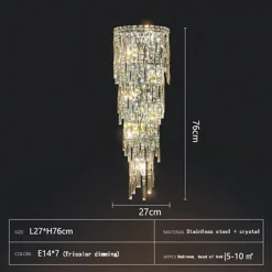 Indoor Wall Lights Crystal High Quality K9 LED Nordic Style Living Room Shops Cafes Steel Wall Light 110-240V