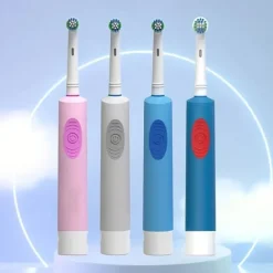 Induction Electric Toothbrush Set for Couples - Soft Hair Rotary Round Head Automatic Compatible Brush Heads Ideal for Men and Women Promotes Oral Health