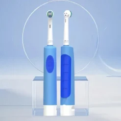 Induction Electric Toothbrush Set for Couples - Soft Hair Rotary Round Head Automatic Compatible Brush Heads Ideal for Men and Women Promotes Oral Health