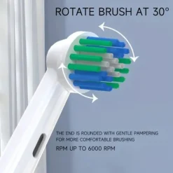 Induction Electric Toothbrush Set for Couples - Soft Hair Rotary Round Head Automatic Compatible Brush Heads Ideal for Men and Women Promotes Oral Health