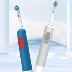 Induction Electric Toothbrush Set for Couples - Soft Hair Rotary Round Head Automatic Compatible Brush Heads Ideal for Men and Women Promotes Oral Health
