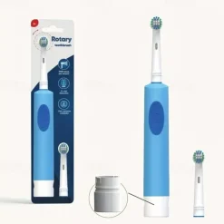 Induction Electric Toothbrush Set for Couples - Soft Hair Rotary Round Head Automatic Compatible Brush Heads Ideal for Men and Women Promotes Oral Health