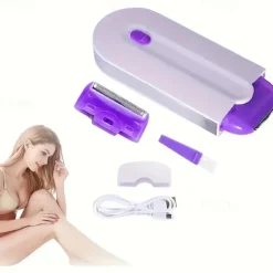 Induction Shaver Laser Painless Electric Shaver Blue Light for Women Shaver Private Body Hair Removal Instrument