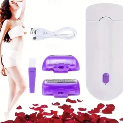 Induction Shaver Laser Painless Electric Shaver Blue Light for Women Shaver Private Body Hair Removal Instrument