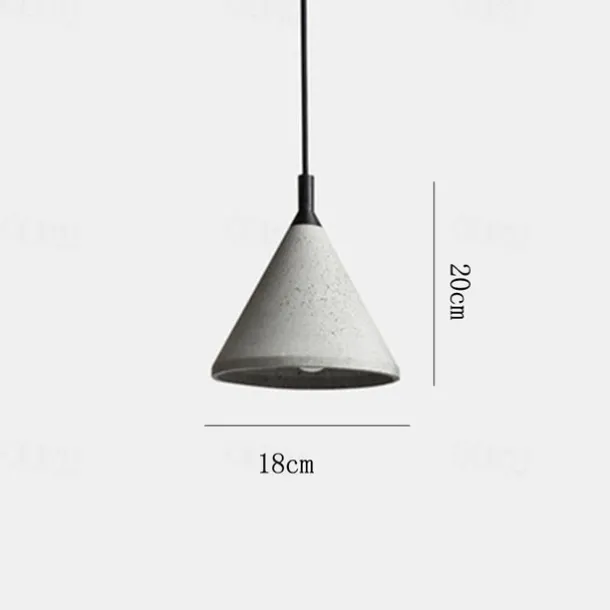 Industrial Cement Pendant Light Retro Loft Ceiling Hanging Lamp Dining Room Aisle Coffee Bar Kitchen Island Pendant Lamps E27 Grey Lamp Fixture Height Adjustable