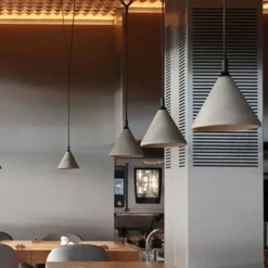 Industrial Cement Pendant Light Retro Loft Ceiling Hanging Lamp Dining Room Aisle Coffee Bar Kitchen Island Pendant Lamps E27 Grey Lamp Fixture Height Adjustable