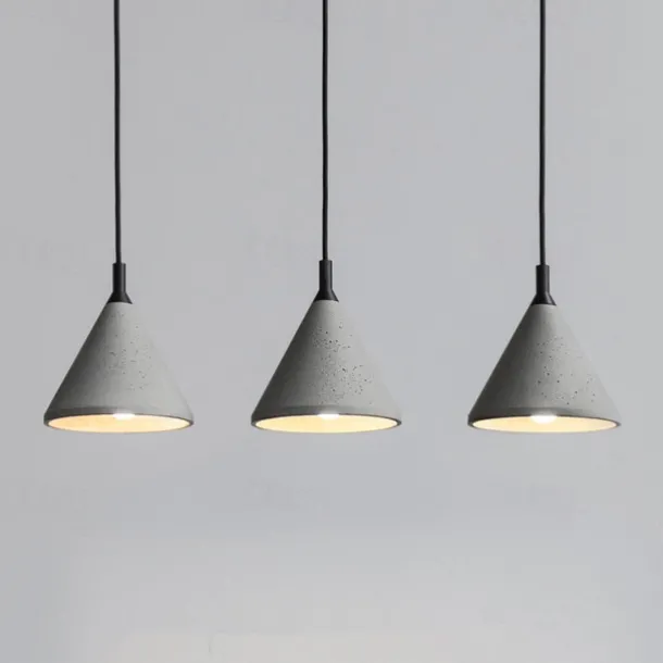 Industrial Cement Pendant Light Retro Loft Ceiling Hanging Lamp Dining Room Aisle Coffee Bar Kitchen Island Pendant Lamps E27 Grey Lamp Fixture Height Adjustable