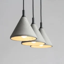Industrial Cement Pendant Light Retro Loft Ceiling Hanging Lamp Dining Room Aisle Coffee Bar Kitchen Island Pendant Lamps E27 Grey Lamp Fixture Height Adjustable
