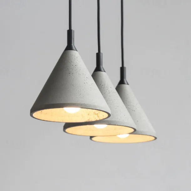 Industrial Cement Pendant Light Retro Loft Ceiling Hanging Lamp Dining Room Aisle Coffee Bar Kitchen Island Pendant Lamps E27 Grey Lamp Fixture Height Adjustable