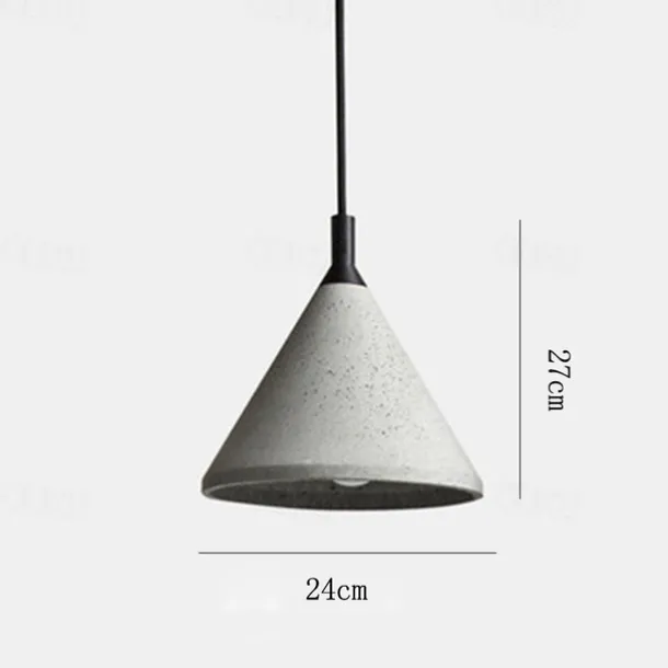 Industrial Cement Pendant Light Retro Loft Ceiling Hanging Lamp Dining Room Aisle Coffee Bar Kitchen Island Pendant Lamps E27 Grey Lamp Fixture Height Adjustable