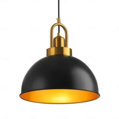 Industrial Retro Pendant Light Metal Chandelier Modern Farmhouse Balcony Corridor Decorative Lighting Fixture Bedside Black Hanging Lamp 1 Head 110-240V