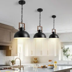 Industrial Retro Pendant Light Metal Chandelier Modern Farmhouse Balcony Corridor Decorative Lighting Fixture Bedside Black Hanging Lamp 1 Head 110-240V