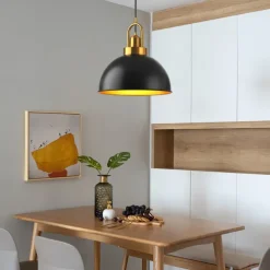 Industrial Retro Pendant Light Metal Chandelier Modern Farmhouse Balcony Corridor Decorative Lighting Fixture Bedside Black Hanging Lamp 1 Head 110-240V