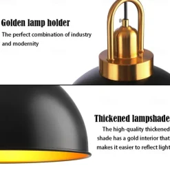 Industrial Retro Pendant Light Metal Chandelier Modern Farmhouse Balcony Corridor Decorative Lighting Fixture Bedside Black Hanging Lamp 1 Head 110-240V