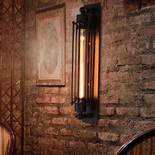 Industrial Wall Lights Metal Pipe Wall Light Retro Water Pipes Steampunk Design Flute Art for Living Room Bedroom Restaurant Attic Bar Cafe 110-240V