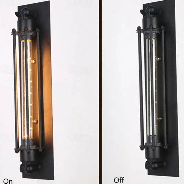 Industrial Wall Lights Metal Pipe Wall Light Retro Water Pipes Steampunk Design Flute Art for Living Room Bedroom Restaurant Attic Bar Cafe 110-240V