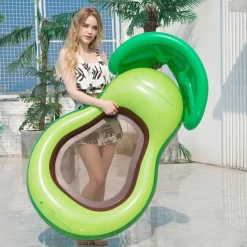 Inflatable Avocado Pool Float Floatie Fun Large Blow Up Summer Beach Swimming Floaty Party Toys Lounge Raft for Kids Adults