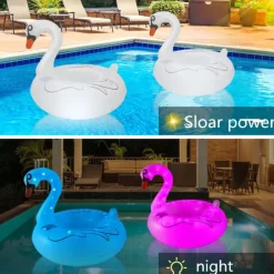 Inflatable Flamingo Pool Float Decor Light Beach Inflatables for large Swimming Float Air Mattress Beach Party Pool Use