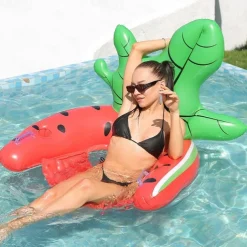 Inflatable Pool Floats Adult, 1 Pack Pool Chairs with Cup Holders,Blow up Floating Pool Floats Chair,Pool Floaties for Adults Swimming Pool Party Summer Water Fun