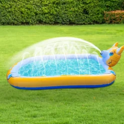 Inflatable Sprinkler Pool Children's Water Playing Toys Shark Swimming Pool Game Sprinkler Pool Dog Sprinkler Pad