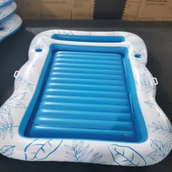 Inflatable Swimming Pool Float Boat Tanning Swimming Pool Lounge Chair Floating Sunbathing Swimming Pool Floating Toy Tanning Mattress Inflatable Cushion