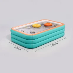 Inflatable Swimming Pools, Rectangular Inflatable Swimming Pool for Kids, Family Blow up Pool, Lounge Inflatable Pool for Backyard Garden Outdoor, Easy to Inflatable