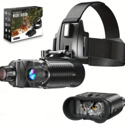 Infrared Night Vision Goggles for Adults Rechargeable Binoculars with 2.7-Inch Screen 1080P FHD Video & Photo 8x Optical and Digital Zoom Compatible with MICH Helmet