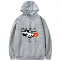 Initial D Takumi Fujiwara Hoodie Cartoon Manga Anime Harajuku Graphic Kawaii For Couple's Men's Women's Adults' Back To School Hot Stamping