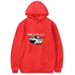 Initial D Takumi Fujiwara Hoodie Cartoon Manga Anime Harajuku Graphic Kawaii For Couple's Men's Women's Adults' Back To School Hot Stamping