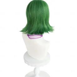 Inside Out 2 Disgust Wig Cosplay Short Green Wig for Women Anime Cosplay Green Bob Wig with Bangs Sythetic Hair Wig Anime Styled Wigs for Carnival Costume Party (Only Wigs) Halloween Wigs