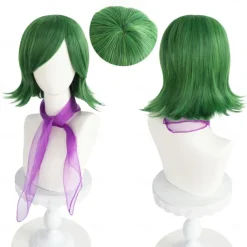 Inside Out 2 Disgust Wig Cosplay Short Green Wig for Women Anime Cosplay Green Bob Wig with Bangs Sythetic Hair Wig Anime Styled Wigs for Carnival Costume Party (Only Wigs) Halloween Wigs