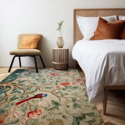 Inspired by William Morris Area Rug Kitchen Mat Non-Slip Oil Proof Floor Mat Livingroom Rug Indoor Outdoor Mat Bedroom Decor Bathroom Mat Entrance Rug Door Mat Bird Tree of Life