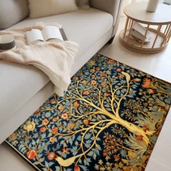 Inspired by William Morris Area Rug Kitchen Mat Non-Slip Oil Proof Floor Mat Livingroom Rug Indoor Outdoor Mat Bedroom Decor Bathroom Mat Entrance Rug Door Mat Bird Tree of Life