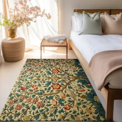 Inspired by William Morris Area Rug Kitchen Mat Non-Slip Oil Proof Floor Mat Livingroom Rug Indoor Outdoor Mat Bedroom Decor Bathroom Mat Entrance Rug Door Mat Bird Tree of Life