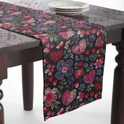 Inspired by William Morris Art Style Print Country Style Table Runner, Kitchen Dining Table Decor, Print Decor Table Runners for Indoor Outdoor Home Farmhouse Holiday Wedding Birthday Party Decoration