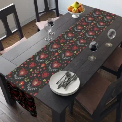 Inspired by William Morris Art Style Print Country Style Table Runner, Kitchen Dining Table Decor, Print Decor Table Runners for Indoor Outdoor Home Farmhouse Holiday Wedding Birthday Party Decoration