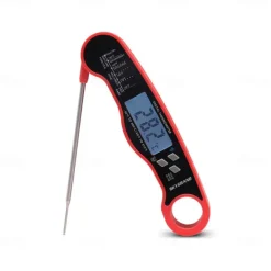 Instant Read Meat Thermometer, Waterproof Ultra-Fast Digital Food Probe with Backlight, Calibration for Grill, BBQ, and Cooking