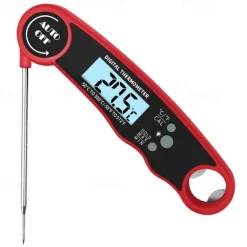 Instant Read Meat Thermometer Kitchen Thermometer Waterproof Ultra Fast Digital Display Food Water Milk Thermometer for Outdoor Cooking BBQ and Kitchen Temperature Tester Household Tool