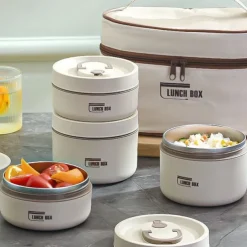 Insulated Lunch Box, Bento Box, Portable Insulated Lunch Container, Stackable Leakproof Stainless Steel Food Container, For Teenagers School,Canteen, Back School