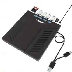 Interface Multifunctional HUB External Optical Drive Supports Memory Card SD Card Supports For Multiple Systems Microsoft System Apple System Linux System Supports Laptops Desktops Etc