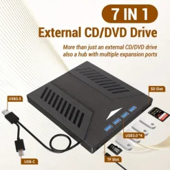 Interface Multifunctional HUB External Optical Drive Supports Memory Card SD Card Supports For Multiple Systems Microsoft System Apple System Linux System Supports Laptops Desktops Etc