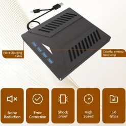 Interface Multifunctional HUB External Optical Drive Supports Memory Card SD Card Supports For Multiple Systems Microsoft System Apple System Linux System Supports Laptops Desktops Etc