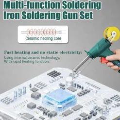 Internally Heated Industrial Laser Welding Tools, Portable Multi-function Soldering Iron Soldering Gun Set, 3-in-1 Handheld Welding Gun for Meta for Metal, Shipbuilding, DIY