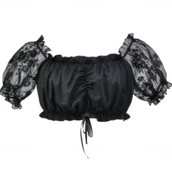 International Beer Festival Oktoberfest Dirndl Blouse Maid Costume Bavarian Wiesn Traditional Style Wiesn Women's Traditional Style Cloth Top