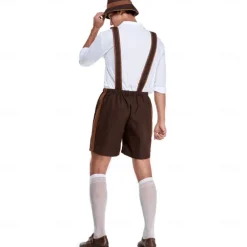 International Beer Festival Oktoberfest Dirndl Lederhosen Bavarian Couple Oktoberfest Couple German Munich Wiesn Men's Women's Traditional Style Cloth Top Dress Shorts