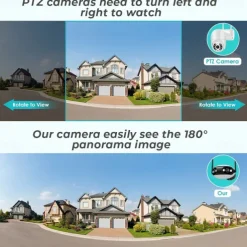 IP Camera 4K 8MP Panoramic 180° Wide View Angle Outdoor Wifi Surveillance Camera Night Vision CCTV Security Protection