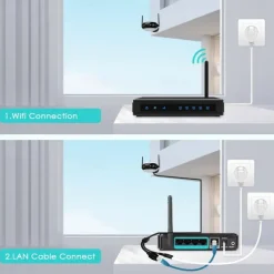 IP Camera 4K 8MP Panoramic 180° Wide View Angle Outdoor Wifi Surveillance Camera Night Vision CCTV Security Protection